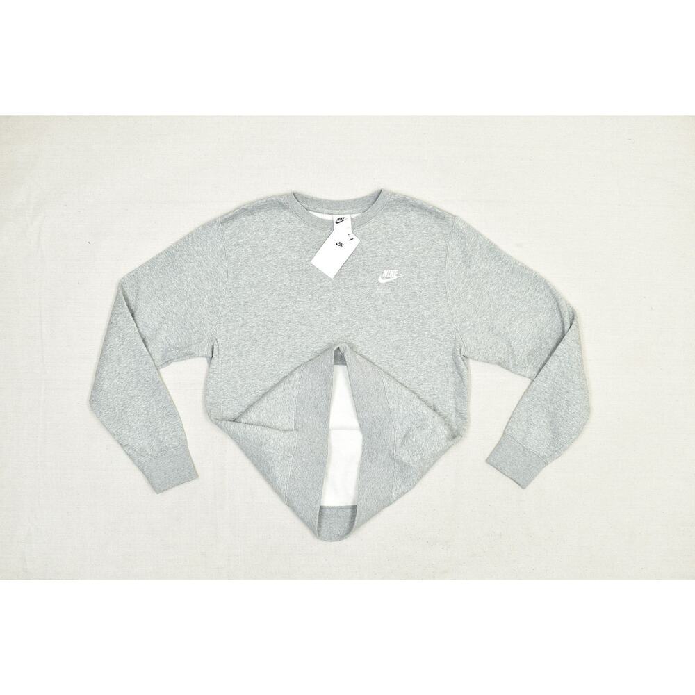 NEW Nike Sportswear Fleece Grey Heather Crewneck Sweatshirt Size S BV2662-063 - Picture 5 of 8